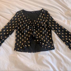 SHEIN Black & Gold Blouse